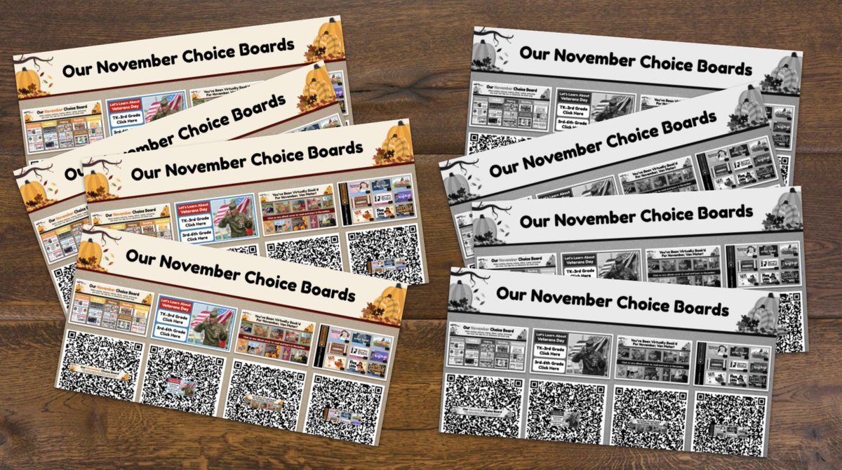 To make it easy and organized for all students and teachers to access and use our monthly choice boards, I made the November Choice Board Poster. You will find the template here to edit and use with your choice boards too. buff.ly/3Dtf16m #tlchat #futurereadylibs