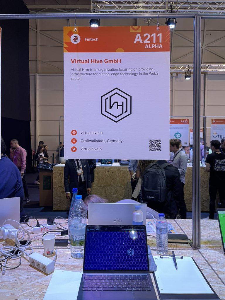 Our stand at <a href="/WebSummit/">Web Summit</a> in the startup area pavilion 2 directly next to the Moneyconf/Crypto stage
#WebSummit2022 #web3
