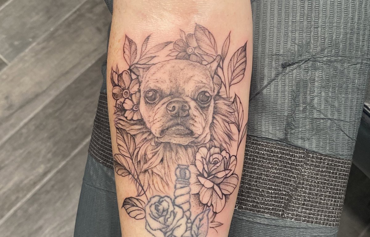 The real reason for my tattoo appointment. <a href="/JeanMasco/">Stephanie J Masco</a> captured my best friend so well.