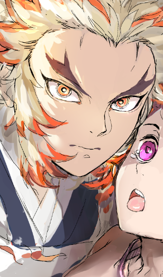 真魚刀歌🐟・ 🔥🎴さんがTwitterに投稿した煉獄杏寿郎(鬼滅の刃)のイラスト。