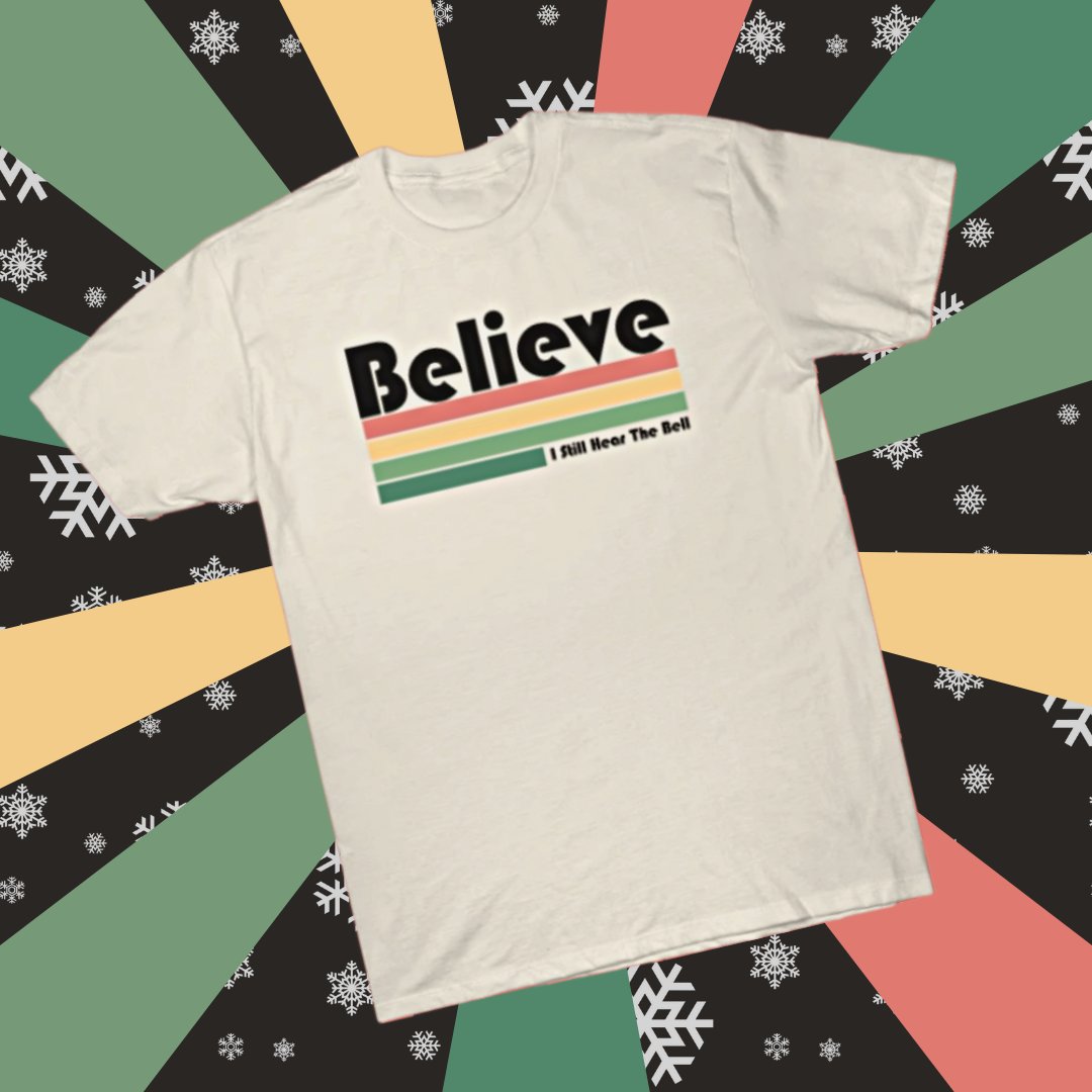 Paying tribute to the holiday classic The Polar Express, our new design 'Believe: I Still Hear The Bell' is now available in our @TeePublic merch store christmasclatter.live/merch