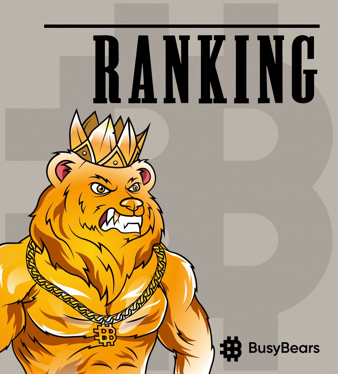 🔝 BB RANKING 🔝

We present you the official ranking page ❗️

➡️ busybears.club/ranking

In the future the ranking will have more influence, read more in our new WP 👉 busy-bears.gitbook.io/busy-bears-wp-…