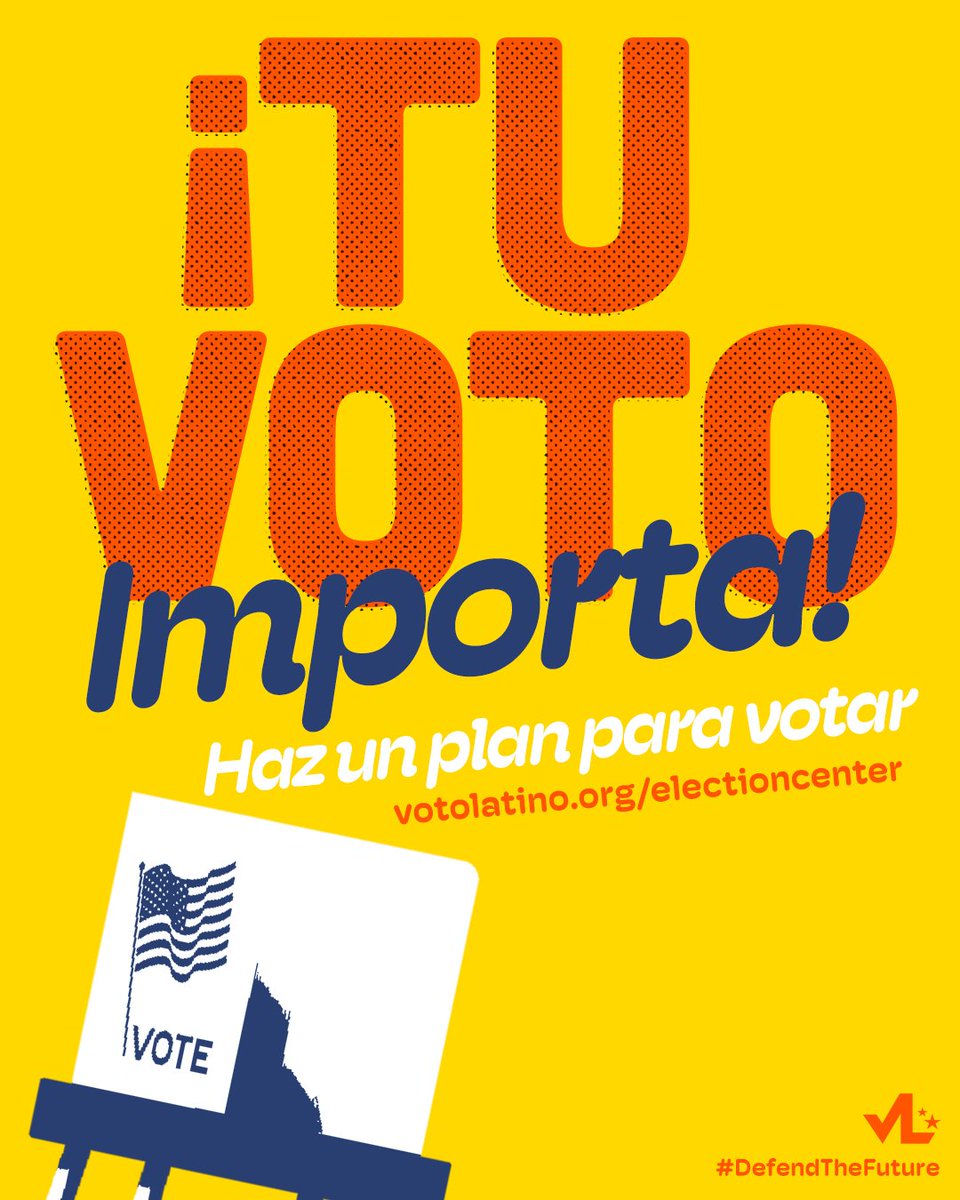 In 2020, around 16.5m Latinos cast a ballot — making Latinos the second largest voting bloc in the US. This year, I'm teaming up with @votolatino to ensure Latinos vote in the 2022 midterms. Make a plan to vote and tag three friends: votolatino.org/electioncenter #DefendTheFuture