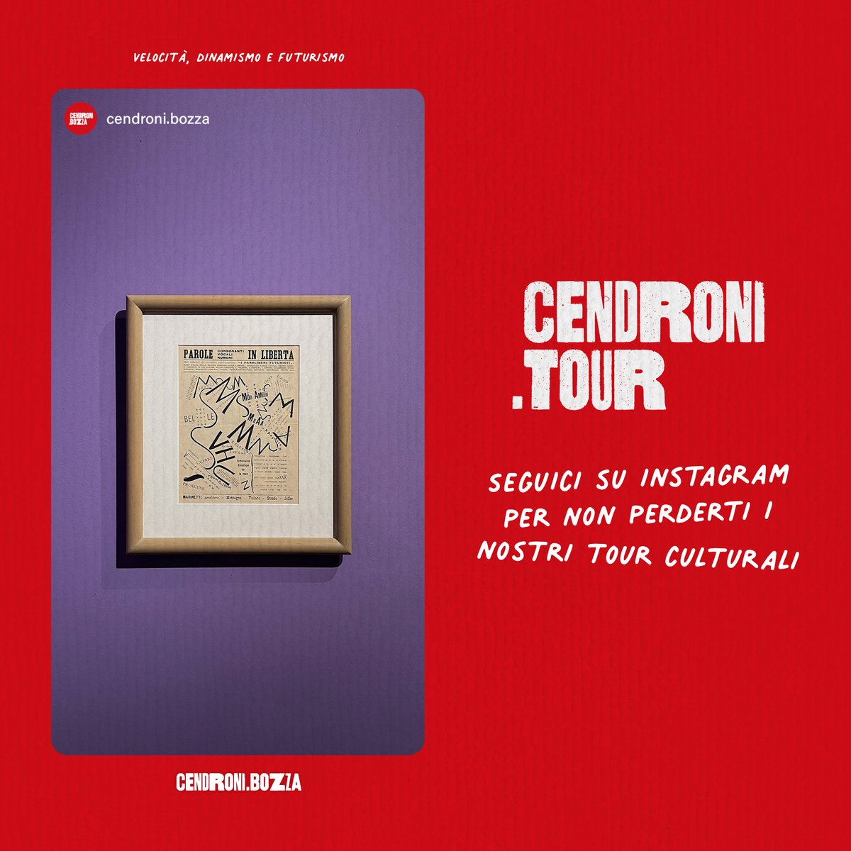 Siamo stati alla Mostra intitolata FUTURISMO La nascita dell'avanguardia 1910-1915, se vuoi avere un’anteprima, guarda le nostre stories su Instagram!

SEGUICI SU INSTAGRAM
lnkd.in/djYdRda8