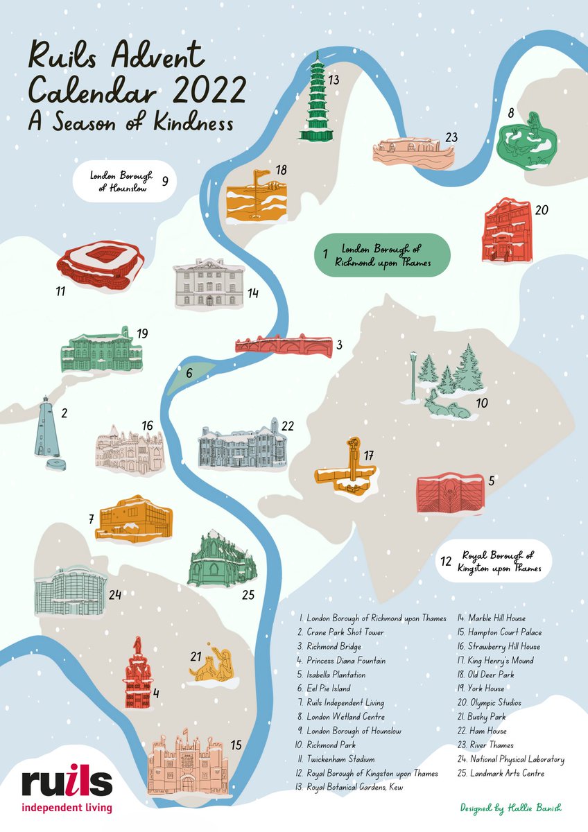 It's finally here...our 3rd annual #ASeasonOfKindness #RuilsAdvent22 calendar is live🌟

<a href="/LBRUT/">Richmond Council</a> iconic landmarks will reveal daily acts of kindness to complete - suitable for all ages! Proceeds will support our work across SW London.

Order yours today ⬇️ ruils.co.uk/adventcalendar…