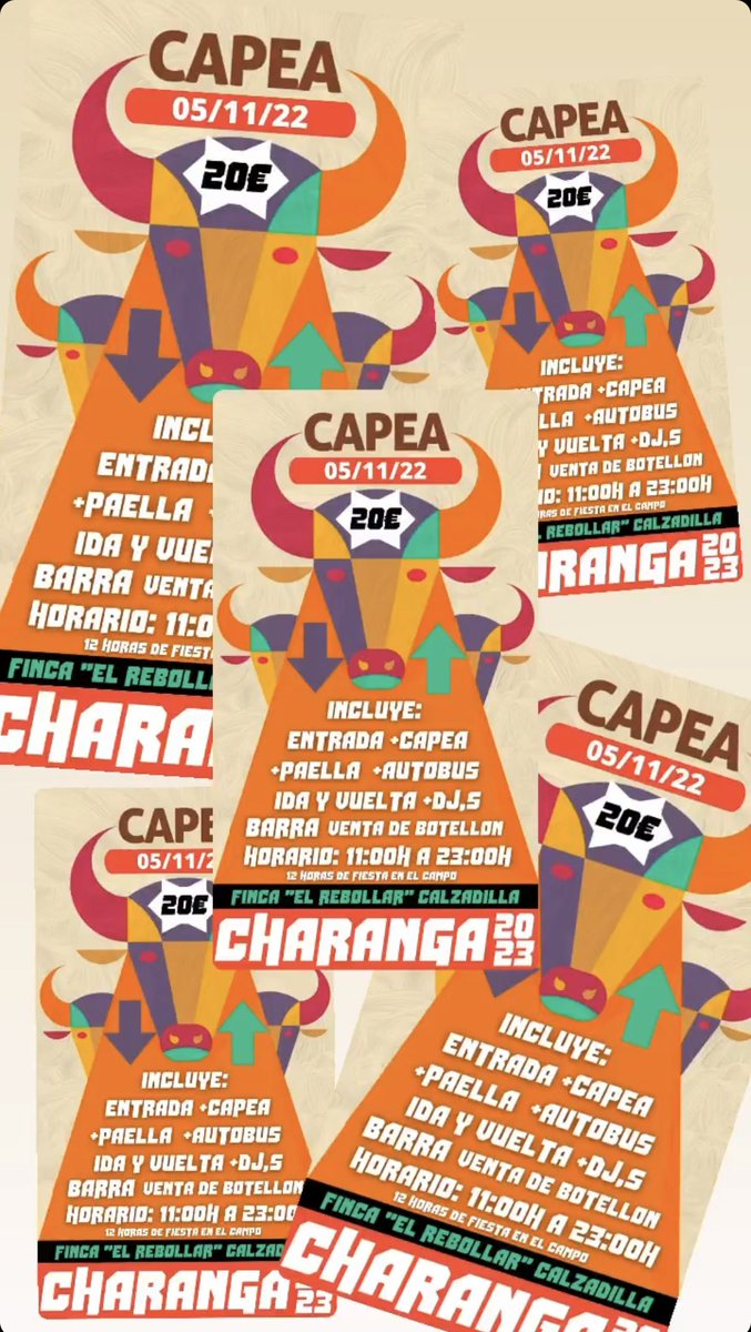 ❗️ULTIMAS HORAS PARA ADQUIRIR TU ENTRADA❗️

‼️Charanga 2023‼️