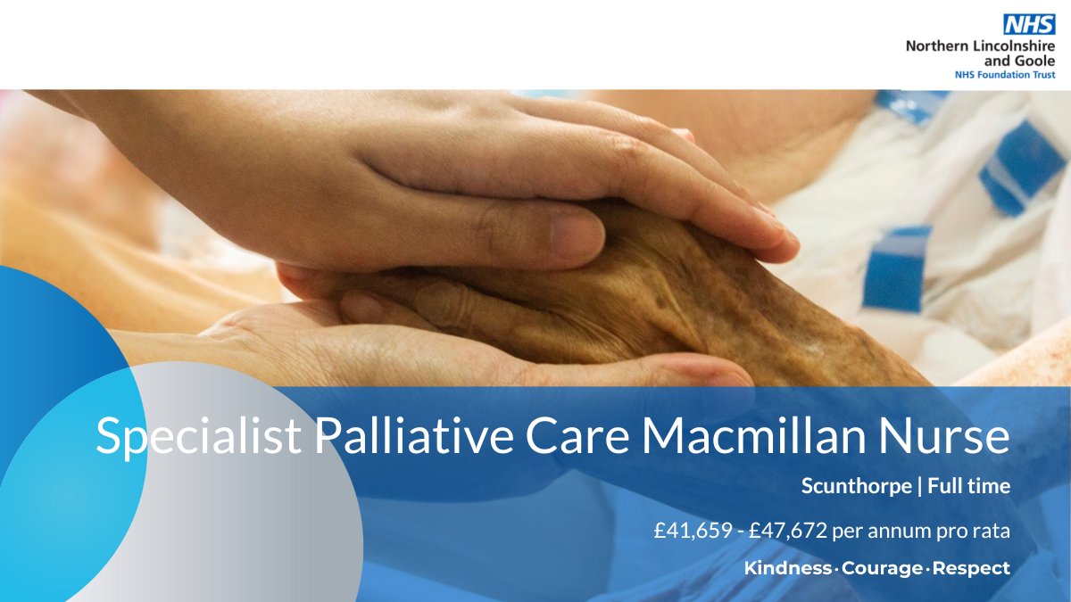 NLaGCareers's tweet photo. An exciting opportunity has arisen for a dynamic and enthusiastic nurse to join our Acute Macmillan Specialist Palliative Care Team to expand the team as we move towards providing a 7 day service. 
https://t.co/y22IbMzFa5 https://t.co/Rt880gSieZ