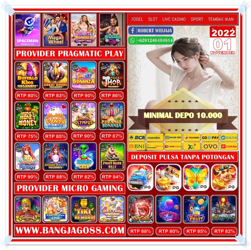 DewiLiu88's tweet photo. ➡️BANGJAGO88 DEPO PULSA TANPA POTONGAN
➡️MINIMAL DEPO Rp.10.000
➡️POLA SLOT AUTO MAXWIN
➡️https://t.co/qp0TO7pdVH 
#slot #slotgacor #slotonline #polaslot #trikslot #tipsslot #bocoranslot #bonusslot #slotpulsa #rtp #slotdana #rtpslot #rtpgacor #rtplive #maxwin #jppaus #bangjago88 https://t.co/4ZS4dwmCS5
