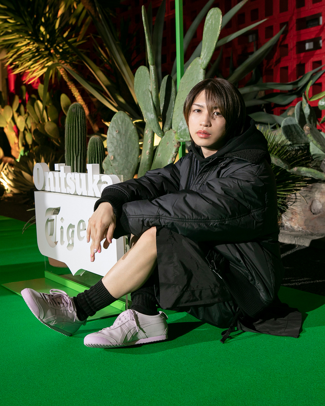 Onitsuka Tiger オニツカタイガー ニット TWICE MOMO- Onitsuka Tiger オニツカタイガー ニット TWICE MOMO-