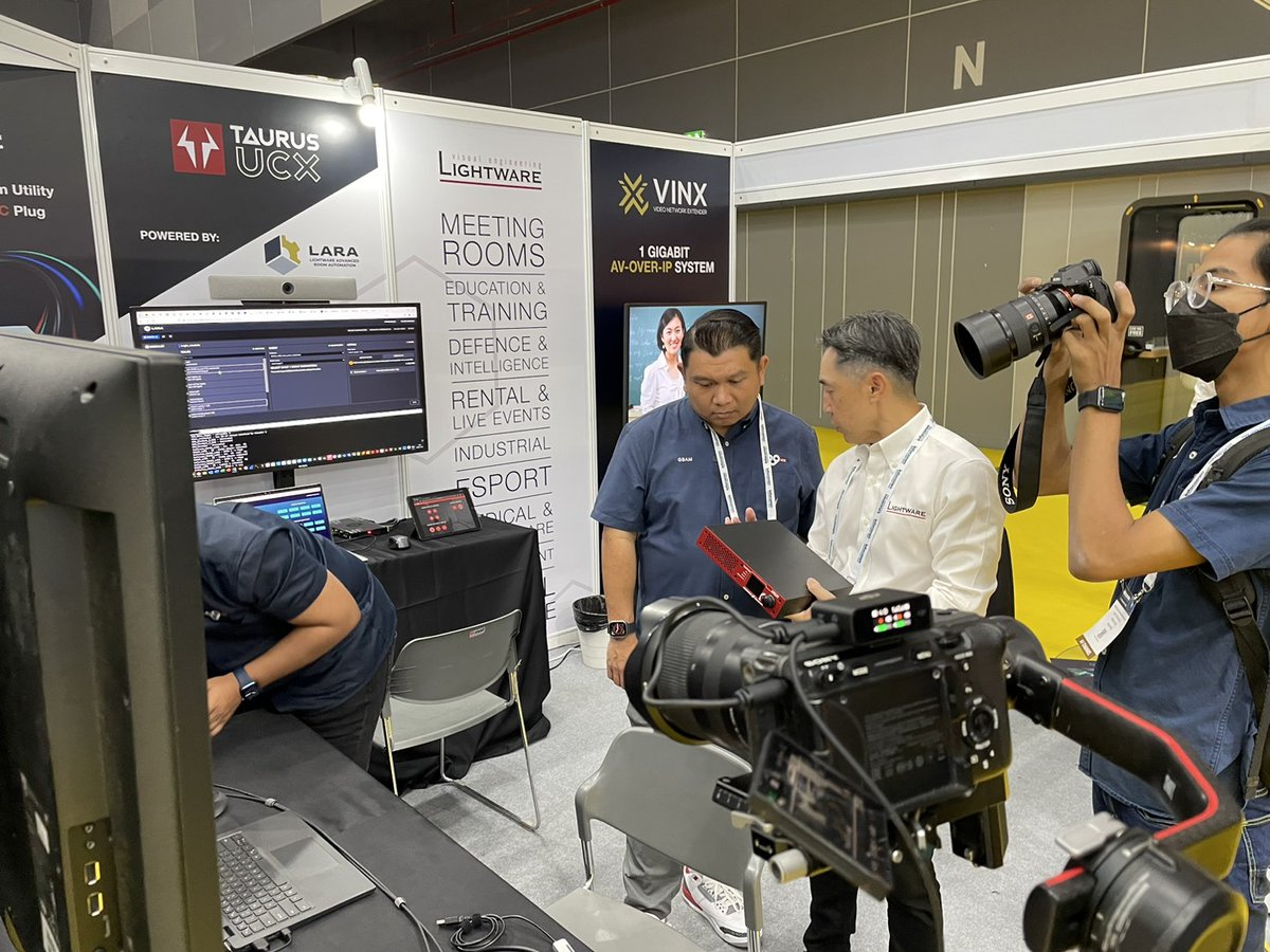 LightwareHQ's tweet image. The #Lightware team has touched down in Bangkok for #InfocommSEA! They have had a successful first day showcasing our new and enhanced #AV solutions for the educational, corporate, and defense markets. If you haven&apos;t already, visit us at booth - Z01. We will be here until Friday.