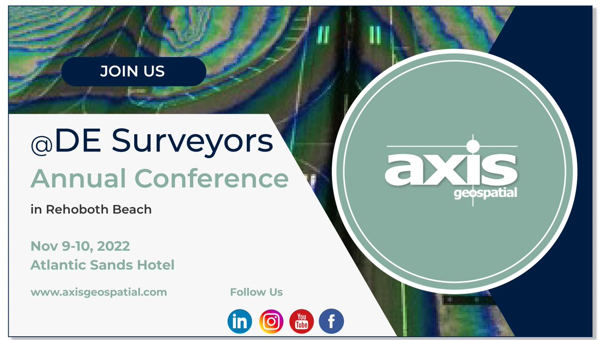 axisgeospatial's tweet image. We are just 1 week away from the Delaware Surveyors Conference. Stop by AXIS booth to learn more about aerial mapping services for your next project area.