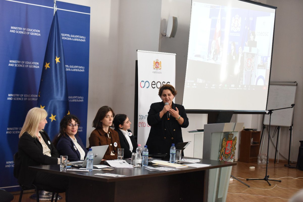 Tatia Mtvarelidze, #EOSC Steering Board representative for #Georgia, wraps up a productive day of discussions on the local #OpenScience community and its contributions - current and future - to the wider #EOSC ecosystem! #EOSCTripartite in #Tbilisi
