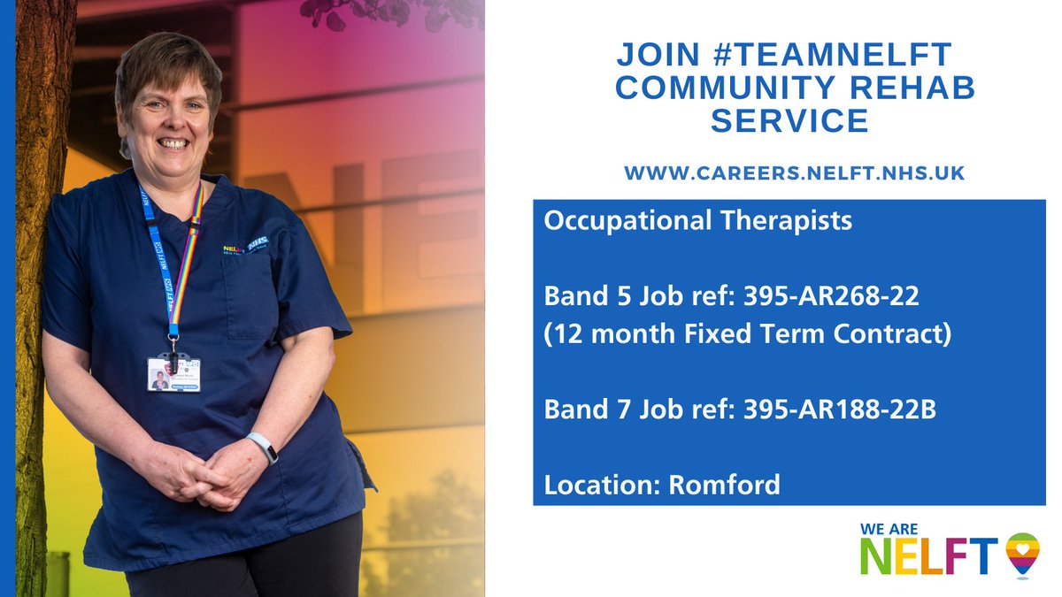 We have 2 exciting Occupational Therapist positions within our Community Rehabilitation Service! See thread below 👇