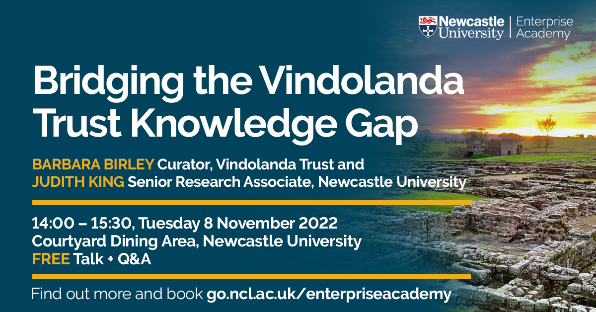 KTPs can help bridge your knowledge gap & explore a world of creative solutions. Join this talk to discover how a #KTP between @UniofNewcastle & @VindolandaTrust will help organisations understand audiences, design innovative exhibitions & increase income: bit.ly/3FyRpjn