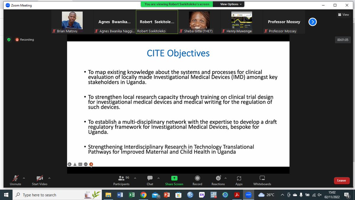 citemakbme's tweet photo. The project PI @sseki_biomed_en showcased some of the work taking place at @MakerereCHS @BME_DesignCube during the @UUKHAhealth Symposium 2022. We look forward to more collaboration and support both locally and internationally.
#MedicalDevices
#BiomedicalEng
#ClinicalTrials https://t.co/2RL9JhNXDB