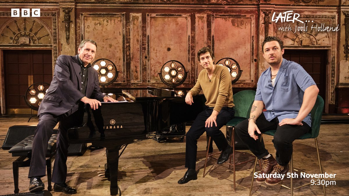 Watch Arctic Monkeys special on <a href="/BBCLater/">Later...with Jools Holland on BBC Two</a> this Saturday 5th November at 9:30pm on <a href="/BBCTwo/">BBC Two</a> &amp; <a href="/BBCiPlayer/">BBC iPlayer</a>