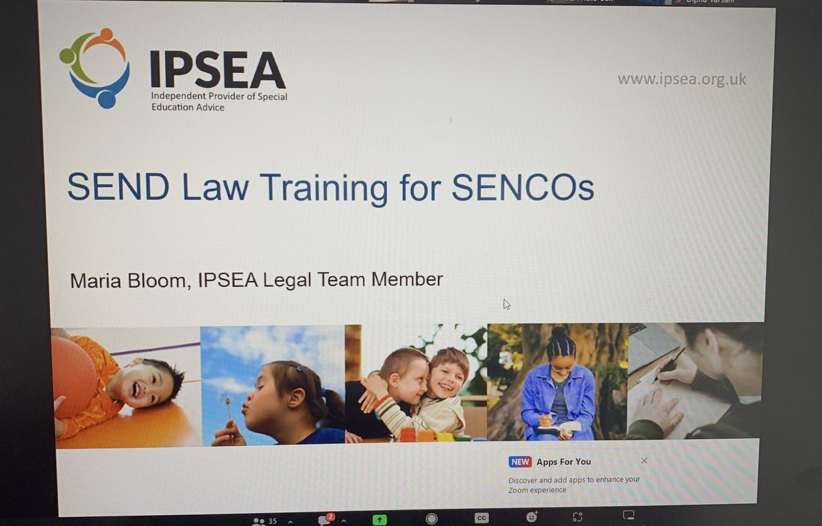 I fully recommend this training for all school leaders and SENDCOs. It is extremely informative about schools legal duties, LA legal duties and parents rights for children with SEND <a href="/EthosAcadTrust/">EthosAcademyTrustUK</a> <a href="/EthosOutreach/">Ethos Outreach Team</a>