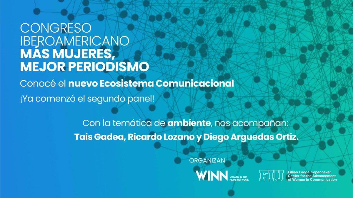 ¡Ya comenzó el segundo panel! Con la temática de ambiente, nos acompañan <a href="/TaisGadeaLara/">Tais Gadea Lara</a>, <a href="/ricardolozanop/">Ricardo José Lozano</a>  y <a href="/arguedasortiz/">Diego Arguedas Ortiz</a>. 

Ingresá y registrate 👉🏻bit.ly/3fYeelA
