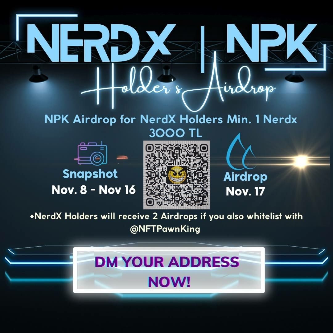 maze02469's tweet photo. If you are a $Nerdx Holder you NEED to set NPK trustline by Nov 8th
https://t.co/uIdAcL7N3s
NPK TRUSTLINE โซ๏ธโซ๏ธ
#Airdrop #Airdrops #Nerdx #XRP
#XRPLcommunity #NFTCommmunity https://t.co/dpczpw1MIp