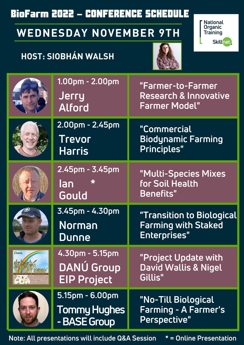 NatOrgSkill's tweet photo. Full BioFarm schedule &amp; day-by-day breakdown confirmed. Online &amp; in-person tickets available for just €50 - https://t.co/1DAjRgzrOK #BioFarm #BioFarm22 https://t.co/Io84Rh59N0