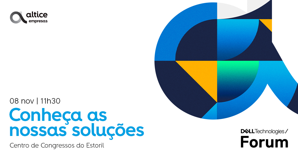No próximo dia 8 de novembro não perca o DELL Techonologies Forum que marcará presença no Centro de Congresso do Estoril, entre as 11h30 e as 18h00.  Descubra as inovações que vão levar a sua empresa a novas conquistas.
