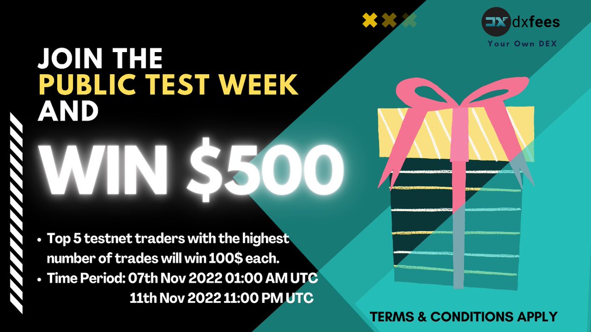 📢📢
We invite our community to join us and participate for a chance to win $500 in a risk-free trading event on unifeesdex.io #Testnet 🚀🚀

Time Period- 07th Nov 2022 01:00 AM UTC to 11th Nov 2022 11:00 PM UTC

Stay tuned for more details
<a href="/zilliqa/">Zilliqa</a> <a href="/UnifeesToken/">UNIFEES</a> #DEX