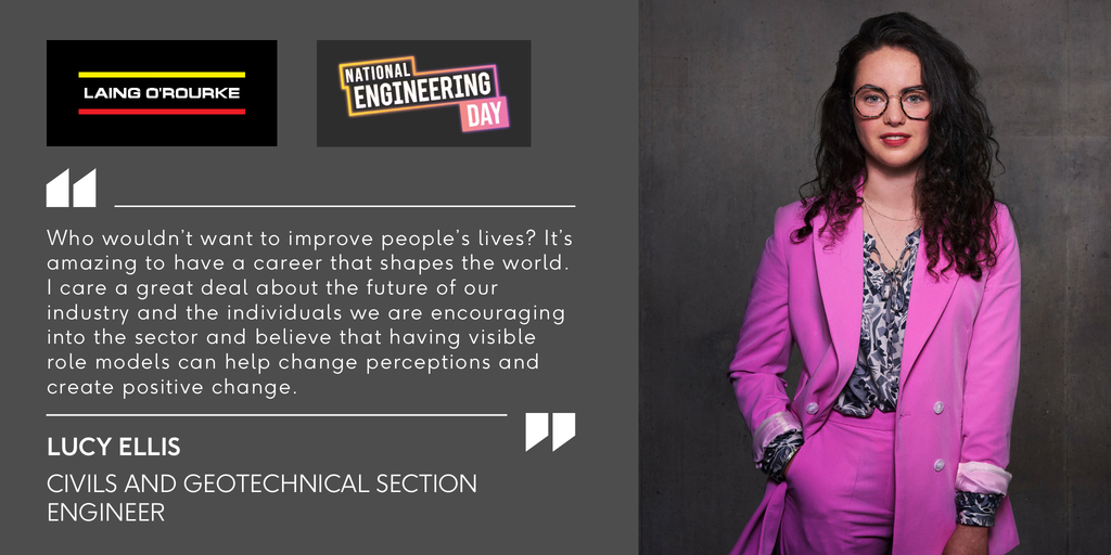This #NationalEngineeringDay meet Lucy. Lucy is part of our rail sector team and a great role model for encouraging young people into our industry.

Thanks to all the engineers not only #engineeringbetterlives but inspiring the next generation to do the same.  

<a href="/ThisIsEng/">This is Engineering</a>