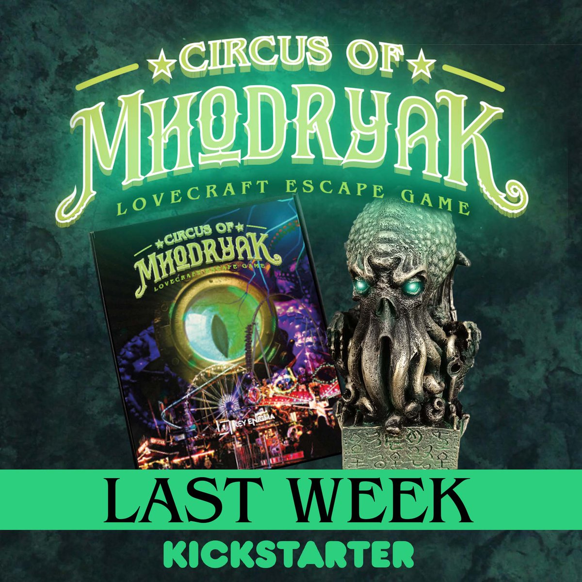 We are entering the final stretch of the campaign, enter to get the new Circus of Mhodryak game at a reduced price! #kicksterterlastweek #lastweek #kickstarter #escaperoom #escapegame #indiegames