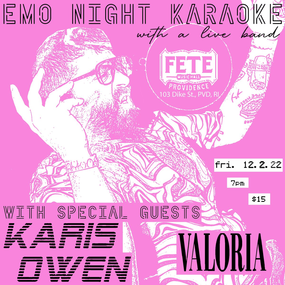 Y’all. Ima keep it creamy with u. We are playing at <a href="/fetemusic/">Fete Music Hall</a> on Friday, December 2nd with <a href="/emonightkaraoke/">Emo Night Karaoke</a> and Valoria. Get your tickets here at this link, guy!:

ticketweb.com/event/emo-nigh…