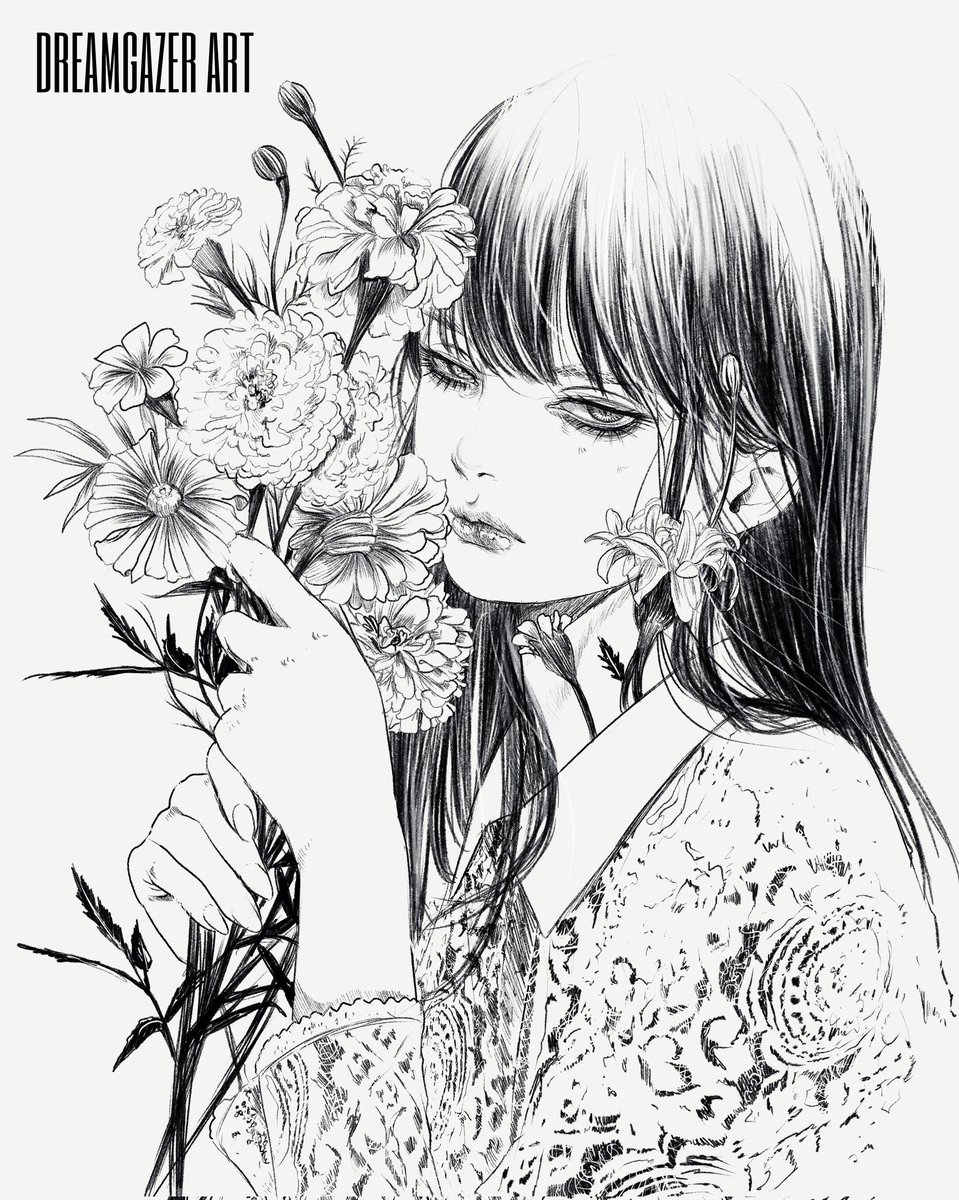 DreamgazerArt's tweet photo. Cempoaxóchitl ~
Feliz día de Muertos 🌼💀
#DiaDeMuertos #illustration #mangaart #DiaDeLosMuertos https://t.co/b43VUczGF8