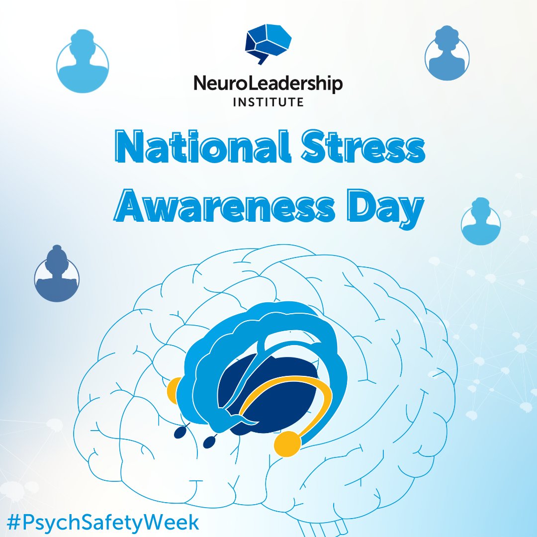 neuroleadership's tweet photo. This National Stress Awareness Day and #PsychSafetyWeek, let's help ourselves and those around us learn to live a little bit better with our stress by working together to manage our mindsets and finding space for improved decision-making, collaboration, and creative thinking. https://t.co/hsEuO0voHH