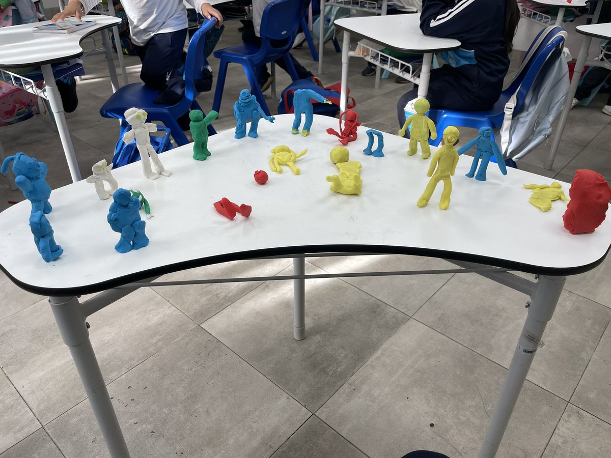 FatimaColegio's tweet photo. Los alumnos de 1 EP hemos trabajado con plastilina las diferentes partes del cuerpo en Educación Física. 🦶🏼🦵🏽
¡Lo hemos pasado genial recordando las articulaciones que movemos en las clases!
#Trabajosmanipulativos
#EP
#Educacionfisica
#Somosviatores
#Colegiofatima
#Masluz https://t.co/cb8Mgno3w2