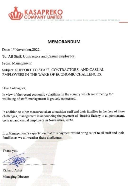 AfricanPostMag's tweet image. Kasapreko Company Ltd doubles the salary of all staff due to the economic hardship.

———
#ghana #davido #confirmed #ShattaWale #kasapreko #oppongnkrumah #medikal #fennecokyere #AkuffoAddo