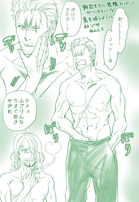 ※ゾはツルツル派!という方は見たらアカンです※
ムショ～に無精ひげゾが描きたくなって40ゾサ殴り描き(どさくさに紛れてシモにも生やす奴)
多分ゾにひげあったら幼き頃のサの理想の生え方なんだろうな～と妄想…理想のだんでぃずむ… 