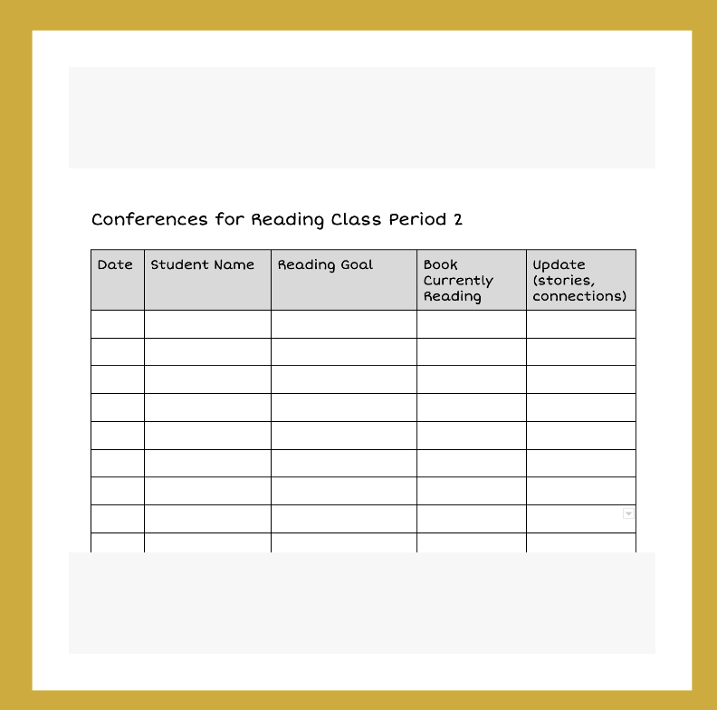 Reading conferences are amazing! A Google form and ~5 minutes per student during independent reading time and I hear about reading experiences. I learn about the students as readers AND people through these conversations!😀 <a href="/HawkWolf39/">Highcrest/WJHS</a> <a href="/ncte/">National Council of Teachers of English (NCTE)</a> <a href="/NBPTS/">National Board</a> <a href="/edutopia/">edutopia</a> <a href="/cultofpedagogy/">Cult of Pedagogy</a>