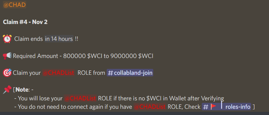 BCBerc20's tweet photo. ❗️New Day = New Claims❗

➡️ Join us now on $WCI Discord - https://t.co/ccbLjXkcpC

#nft #whitelist #eth #comp https://t.co/dTZQfvCqmV