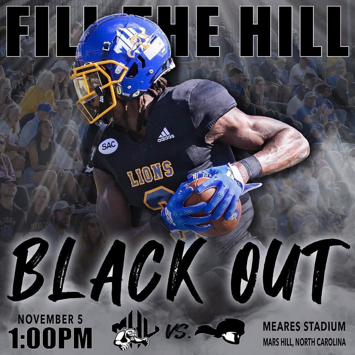 Come out and support the Lions this week as they take on Tusculum. This game is for the Mountain Division Championship #Lionsontop 🔵🟡🦁