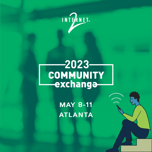 Internet2's tweet photo. The Call for Proposals is open through November 18 for the 2023 Community Exchange. Join us for the inaugural #CommEX23 in Atlanta, Georgia, from May 8-11, 2023. If you attended EDUCAUSE, you’ll like the #CommunityExchange as well! https://t.co/ajIG4GfJYU #EDU22 https://t.co/J2Fko4cEjf