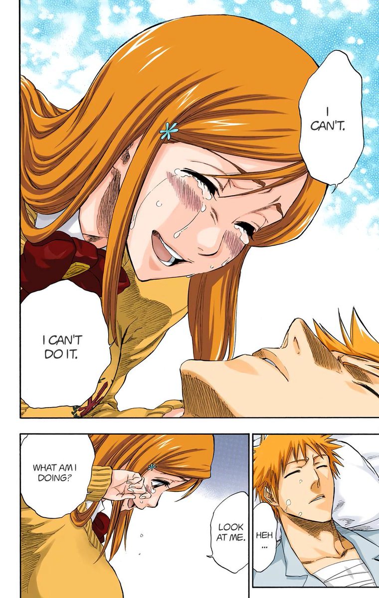 ichihimepics's tweet photo. reminder : orihime's confession is one of tite kubo's favorite manga panels 💘

#BLEACH #BLEACH_anime #ichigo #orihime #ichihime https://t.co/ymM8lJBrdc