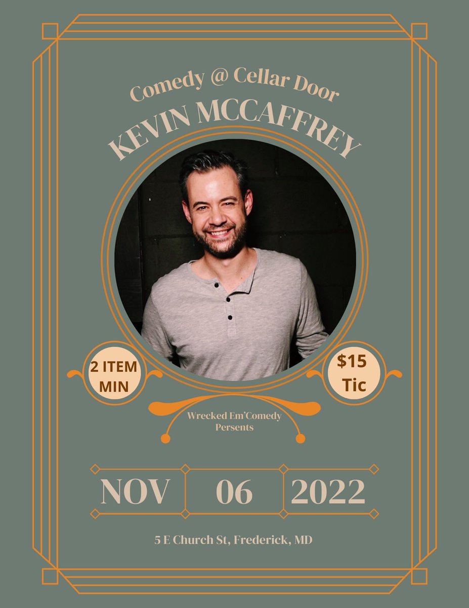 KevinMcCaff's tweet image. This Sunday I’m in Frederick, MD. Come hang out if you’re nearby?