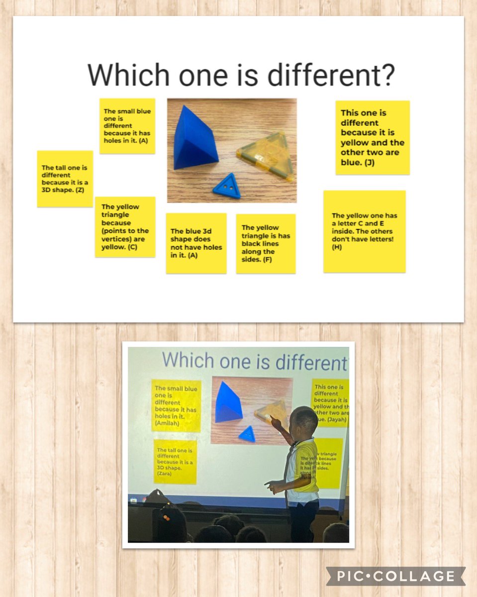 Ashley Clarke (@ms_clarke7) on Twitter photo Today our Math talk was inspired by one of our learners. This learner picked up the following three pieces and said look all triangles! Learners were then asked which one is different. We are so proud of how learners are sharing their thinking. <a href="/EarlyYearsTDSB/">TDSB Early Years</a> <a href="/TDSBmath/">TDSB Mathematics & Numeracy</a> #tdsb Today our Math talk was inspired by one of our learners. This learner picked up the following three pieces and said look all triangles! Learners were then asked which one is different. We are so proud of how learners are sharing their thinking. <a href="/EarlyYearsTDSB/">TDSB Early Years</a> <a href="/TDSBmath/">TDSB Mathematics & Numeracy</a> #tdsb