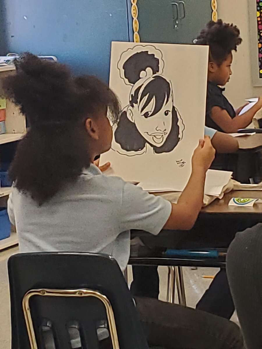 TeachingInRoom9's tweet photo. "How did you become a writer?" "How did Halftone escape?" Just a few questions curious students asked Isaac Reed, writer and co-founder of @lionforge at their Drawn In Power Hour graduation. Thank you, Mr. Reed, for sharing your talent &amp; love of comics w/ @SLPS_INFO. #getdrawnin https://t.co/gPpw88QKib