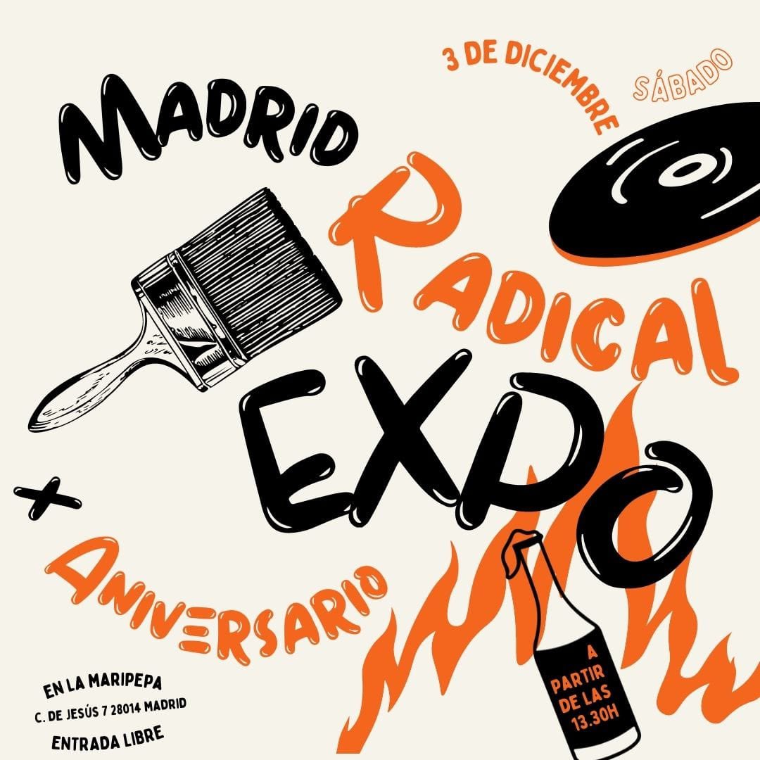 madrid_radical's tweet photo. 💥Expo 10 años de #MadridRadical 💥 El 3 de diciembre acompáñanos en este viaje a través de los carteles y cositas que han sucedido en los conciertos. Djs amenizarán la velada en el Bar Maripepa de Huertas. Muy pronto horario y djs!! Te esperamos ❤️ https://t.co/3xBlsXUoDe