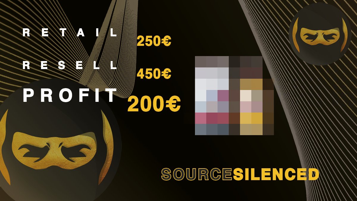 SourceSilenced's tweet image. ❗ BIG COOKOUT FOR OUR MEMBERS❗

Despite we&apos;re a very small cookgroup we&apos;re managed to get our hands on this very limited drop. 
Almost every member got one of these gems and made a tasty profit of around 200€ each. 

Put on your notification, so you don&apos;t miss the next chance!