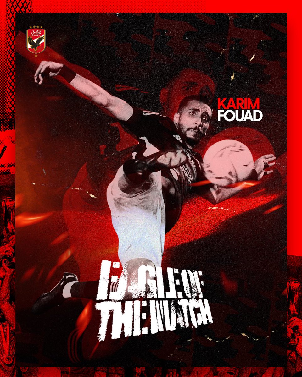 🦅| رجل مباراة اليوم "السوبر كريم فؤاد" 🔝👏والذي يواصل تألقه هذا الموسم في الدوري ⚽️⚽️👟👟
#يلا_يا_أهلي