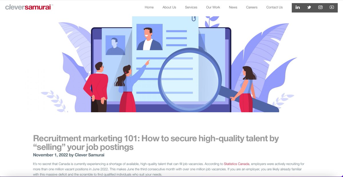 cleversamurai's tweet photo. In traditional product #marketing, there is a concept known as a go-to-market strategy. That might be the best way to conceptualize the process of marketing your job listings. Read what that entails in this blog: https://t.co/gr2s2cXud0 #marketingtips #HumanResources #recruitment https://t.co/Erjw8TK5p4