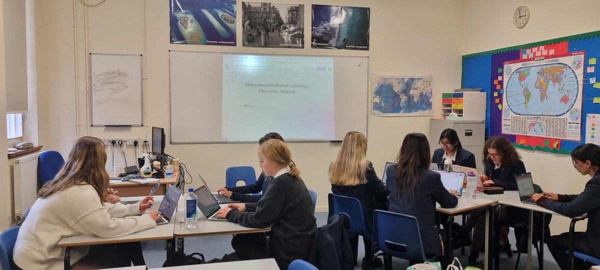 RMSSixthForm's tweet photo. First session of #phenomenonbasedlearning here @RMSSixthForm where students can delve into a broad topic from their area of interest. 'The grass is always greener' and 'I can be who I want to be' chosen by these groups. https://t.co/cfZENBGwoh