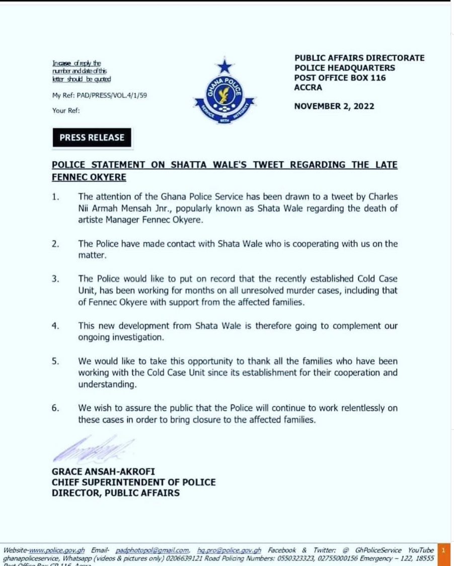 AfricanPostMag's tweet image. Ghana Police invites Shatta Wale for questioning over his comment regarding the death of Fennec Okyere.
#akuffoaddo #Cheating #chefchi #davido #ghana #GhanaDJAwardsAt10 #Ghanaians
