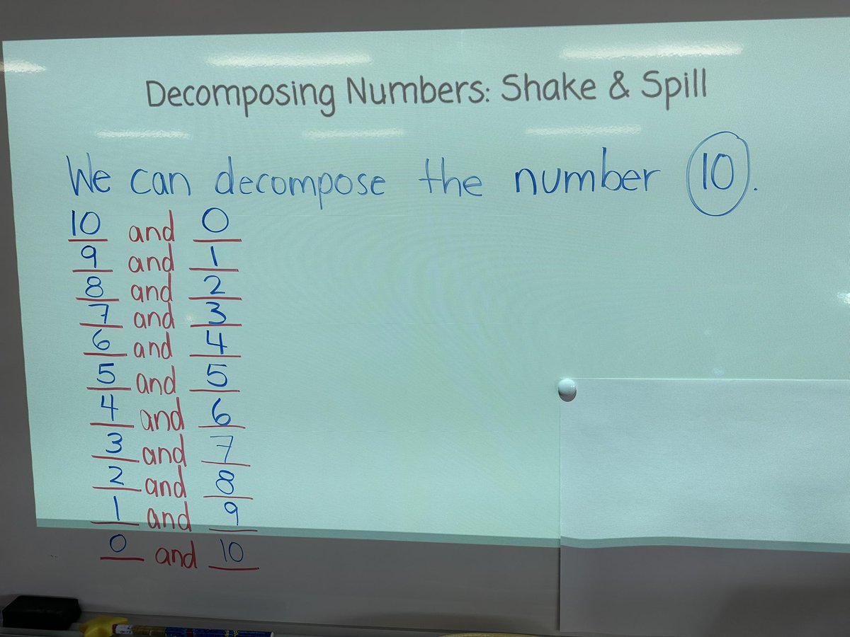 Decomposing Numbers - Shake and Spill! Thanks <a href="/BozekKate/">Kate Bozek</a> for the idea <a href="/DesmondHDSB/">Viola Desmond Public School</a>