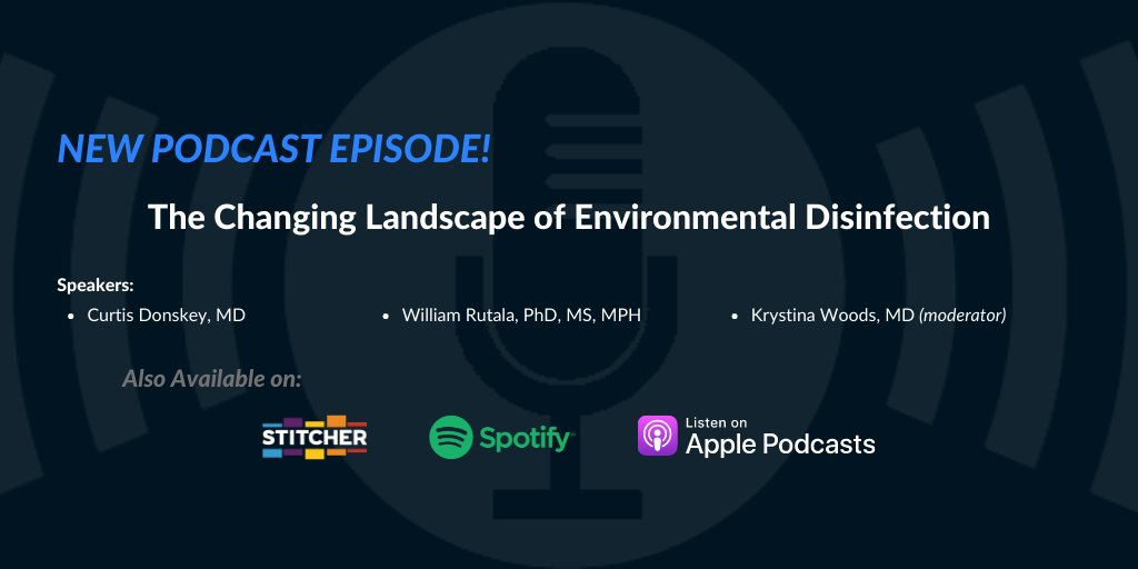 🎤NEW PODCAST! 🎧 Tune into 'Changing Landscape of Environmental Disinfection' as Drs. Krystina Woods, Curtis Donskey & William Rutala discuss environmental cleaning, new tech, continuous room decontamination, and critical research gaps. soundcloud.com/user-788310625…